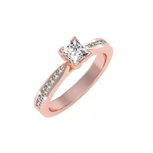 solitaire wedding engagement women ring 3dm render detail