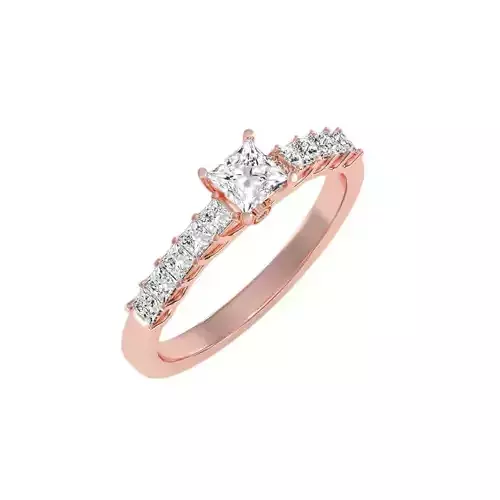 solitaire wedding engagement women ring 3dm render detail