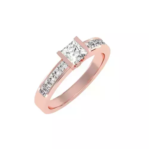solitaire wedding engagement women ring 3dm render detail