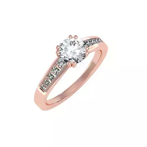 solitaire wedding engagement women ring 3dm render detail