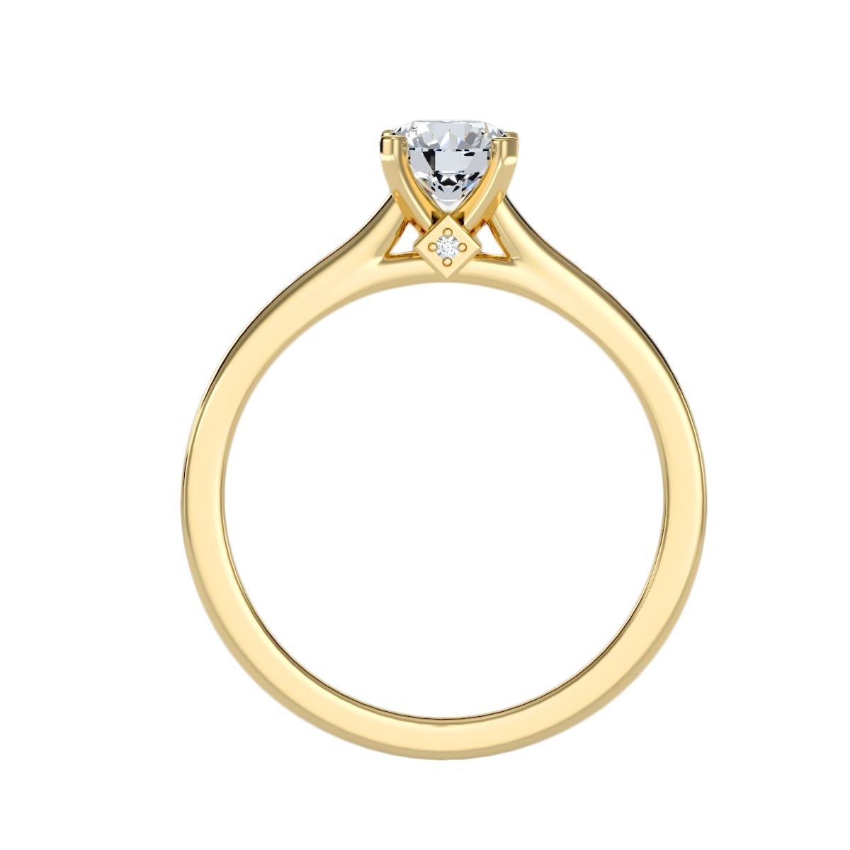 solitaire wedding engagement women ring 3dm render detail 3D print model_8