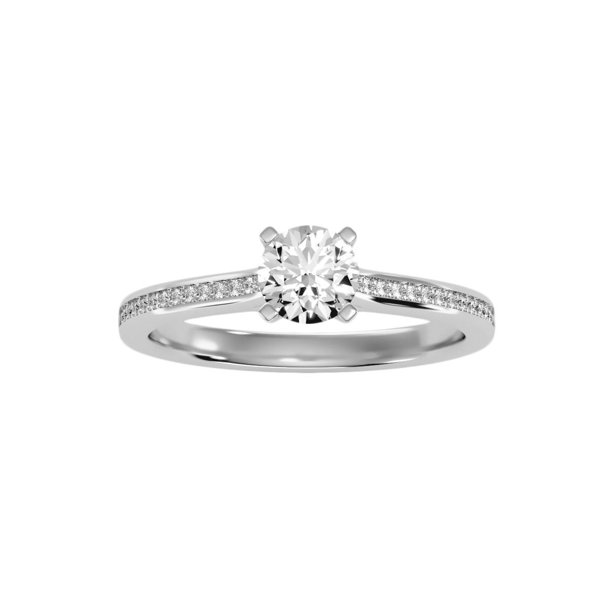 solitaire wedding engagement women ring 3dm render detail 3D print model_7