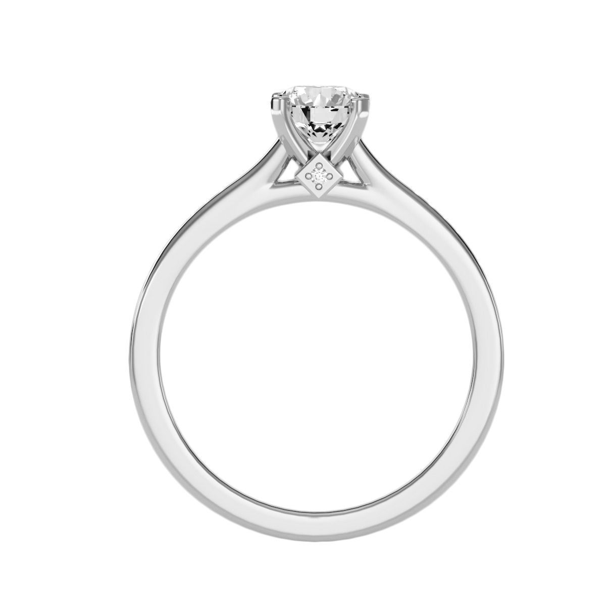 solitaire wedding engagement women ring 3dm render detail 3D print model_4