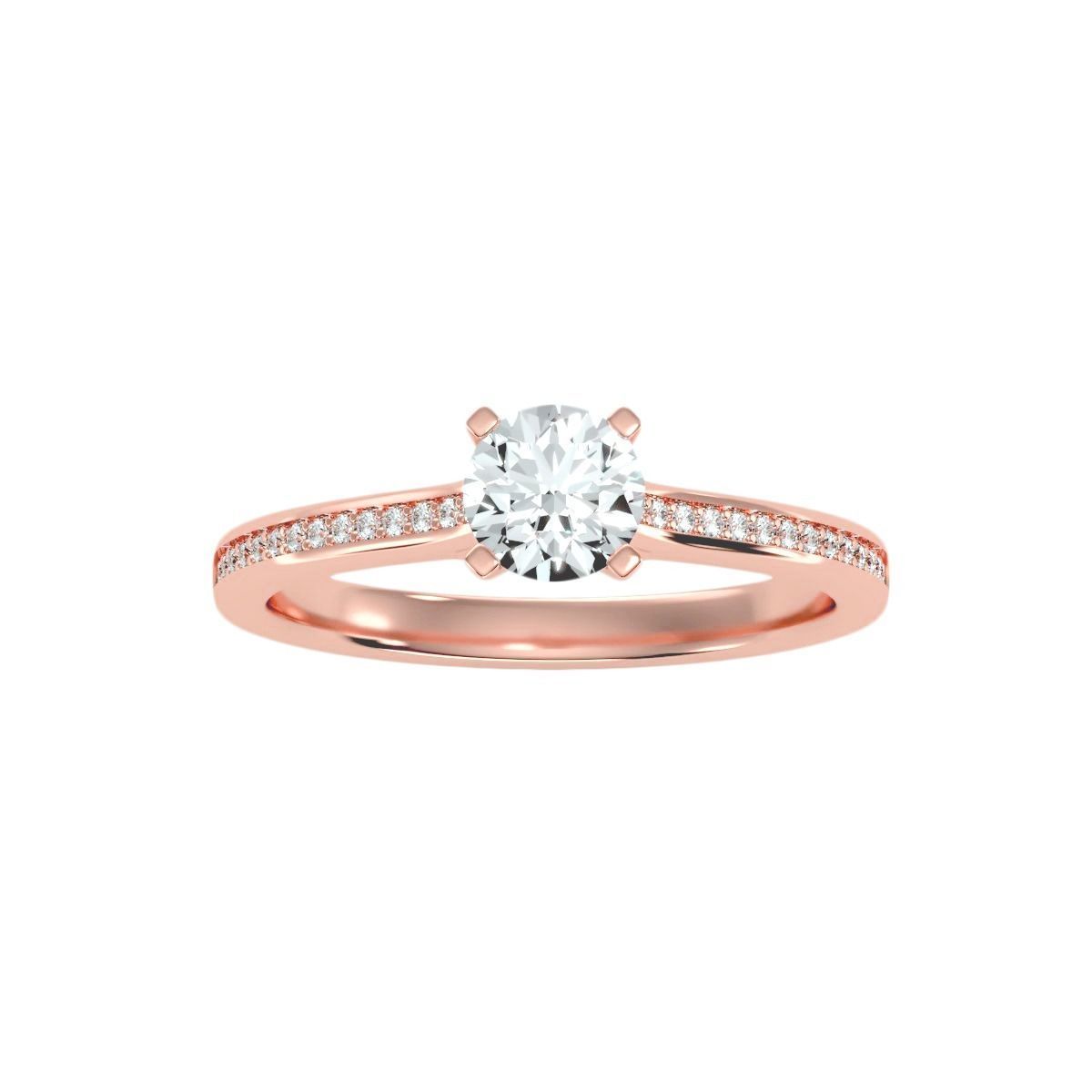 solitaire wedding engagement women ring 3dm render detail 3D print model_3