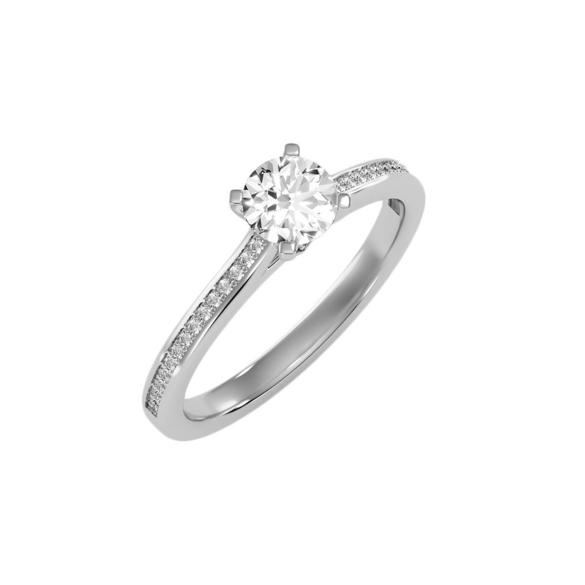 solitaire wedding engagement women ring 3dm render detail 3D print model_5