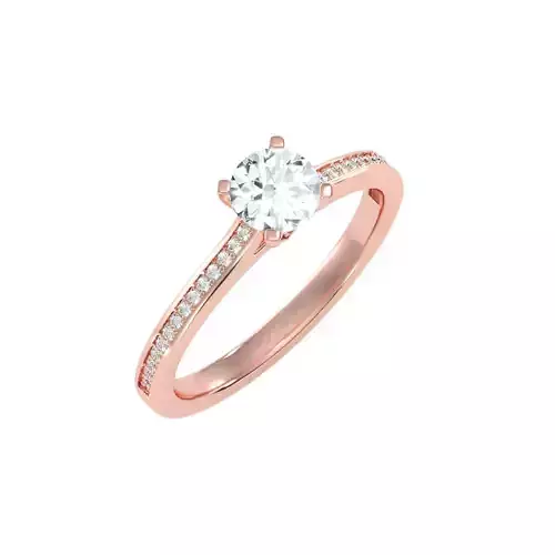 solitaire wedding engagement women ring 3dm render detail 3D print model