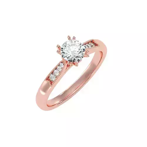 solitaire wedding engagement women ring 3dm render detail