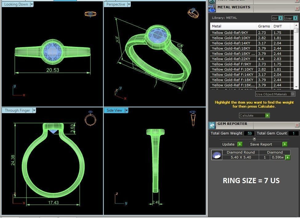 solitaire wedding engagement women ring 3dm render detail 3D print model_12