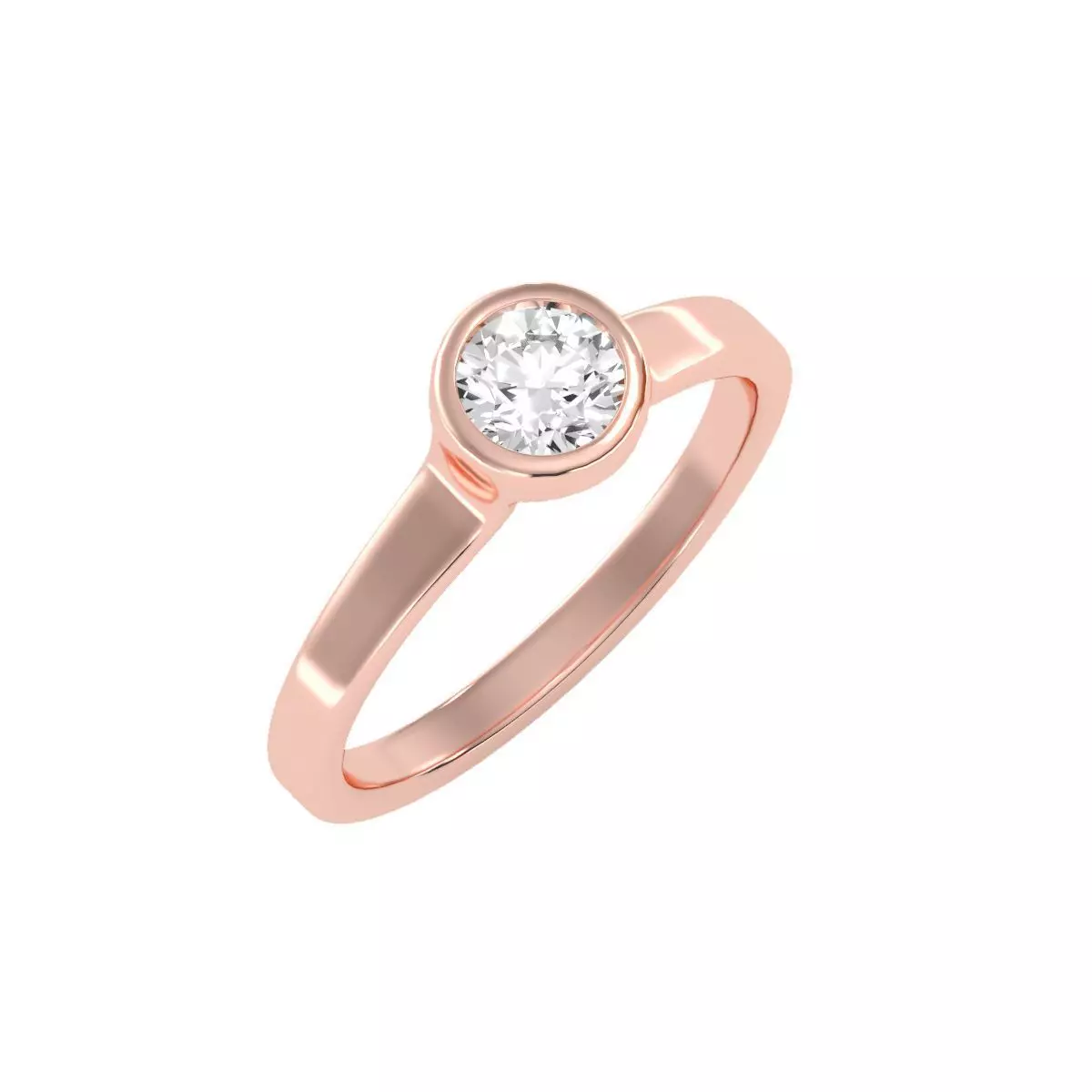 solitaire wedding engagement women ring 3dm render detail 3D print model_0