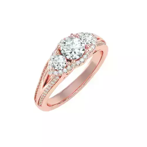 solitaire wedding engagement women ring 3dm render detail 3D print model