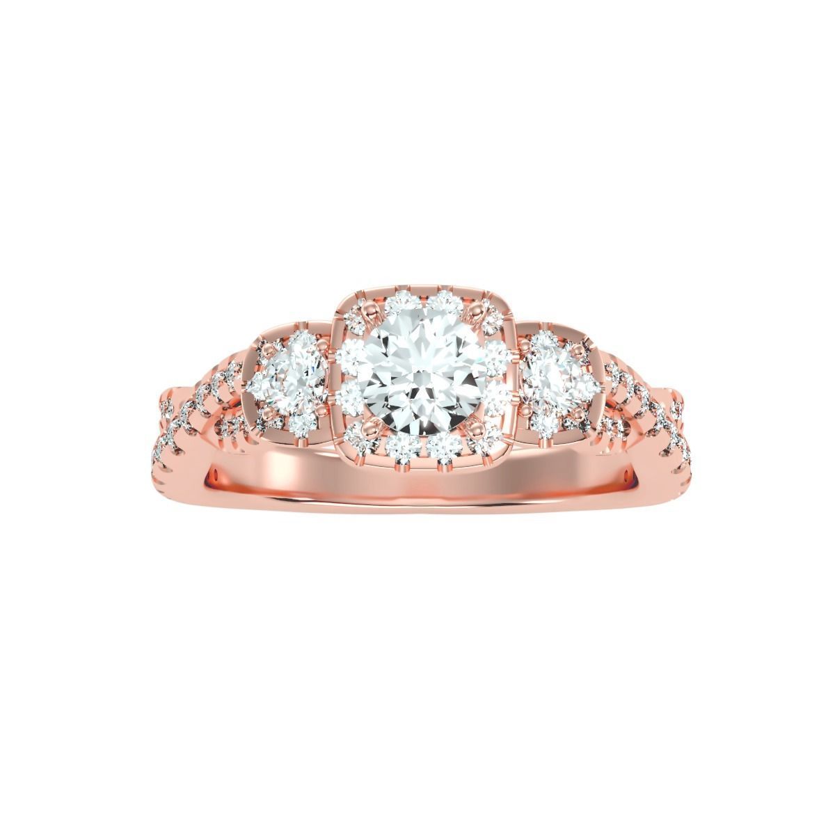 solitaire wedding engagement women ring 3dm render detail 3D print model_3