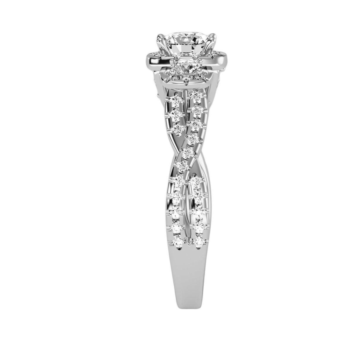 solitaire wedding engagement women ring 3dm render detail 3D print model_6
