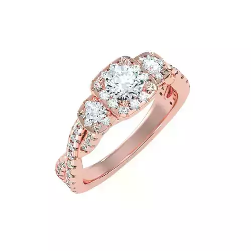 solitaire wedding engagement women ring 3dm render detail 3D print model