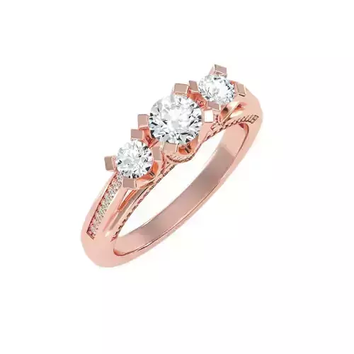 solitaire wedding engagement women ring 3dm render detail 3D print model