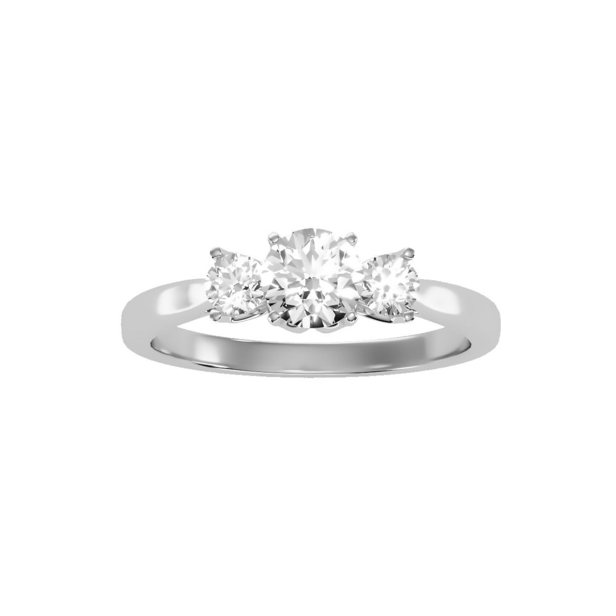 solitaire wedding engagement women ring 3dm render detail 3D print model_7