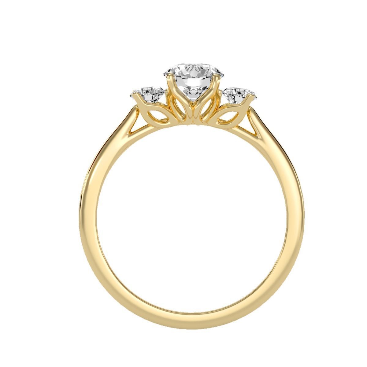 solitaire wedding engagement women ring 3dm render detail 3D print model_8