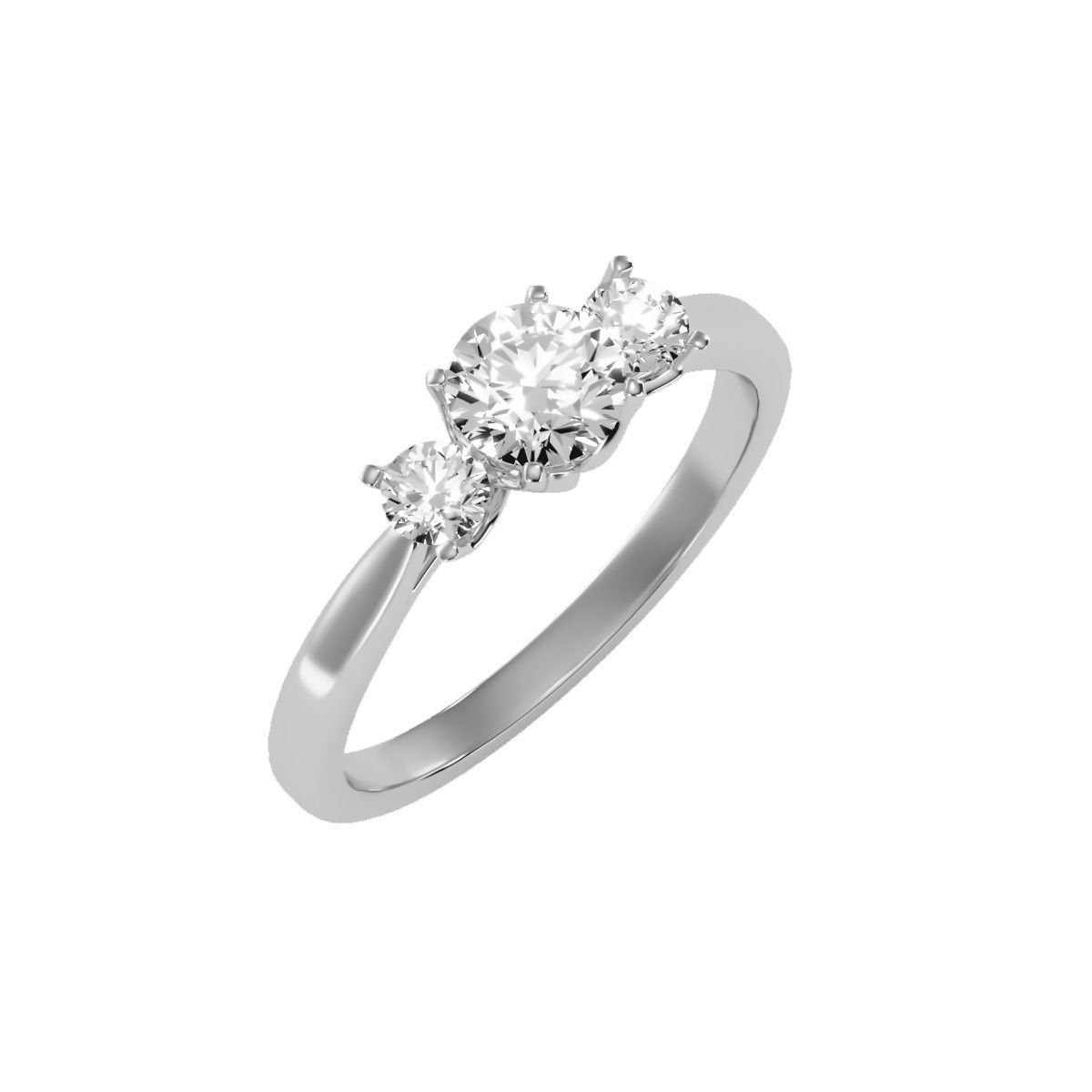 solitaire wedding engagement women ring 3dm render detail 3D print model_5