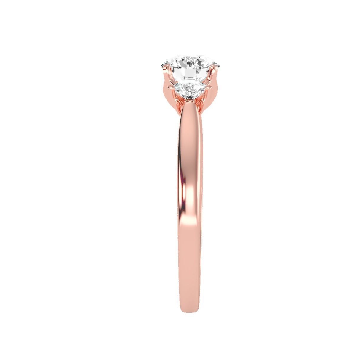 solitaire wedding engagement women ring 3dm render detail 3D print model_2