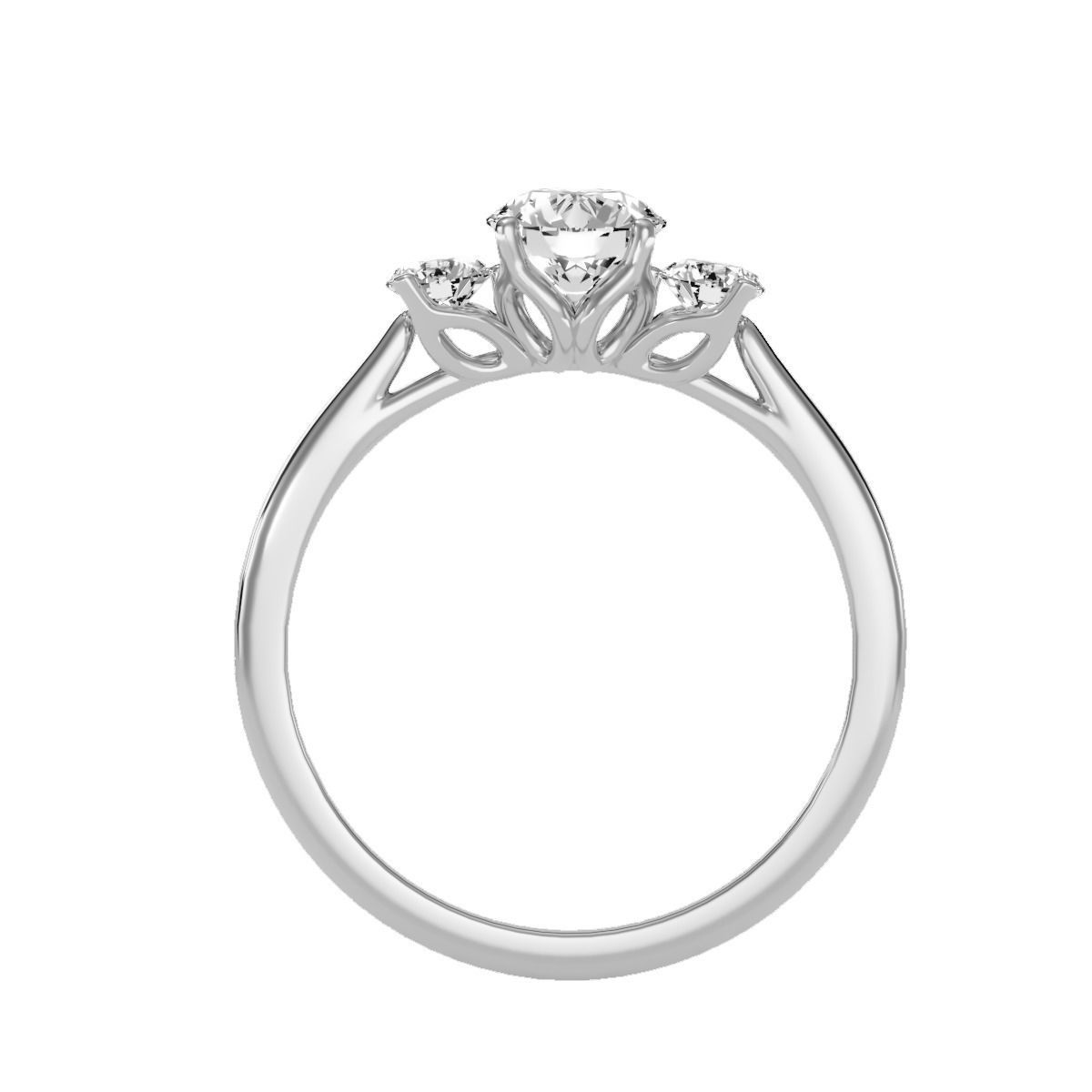 solitaire wedding engagement women ring 3dm render detail 3D print model_4