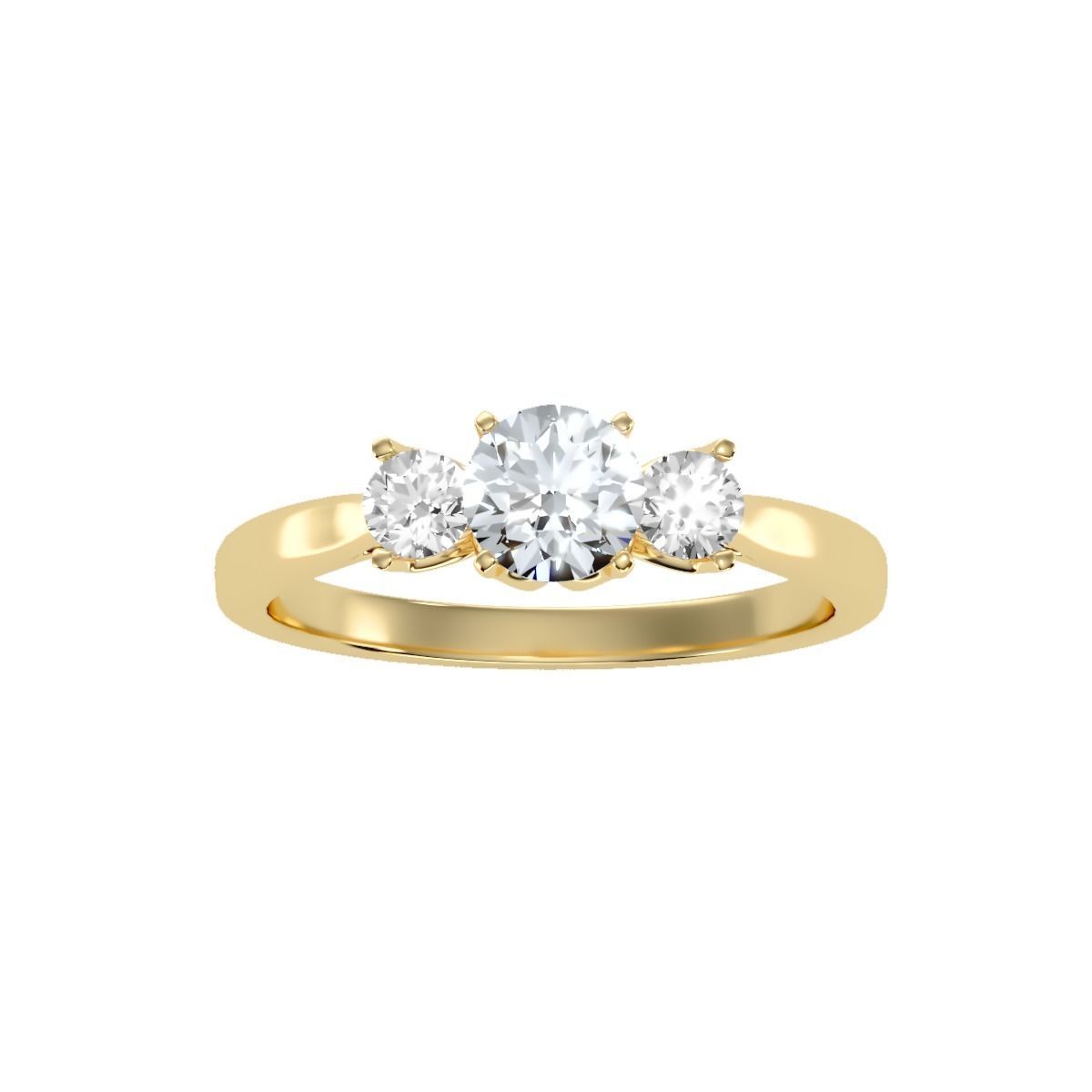 solitaire wedding engagement women ring 3dm render detail 3D print model_11