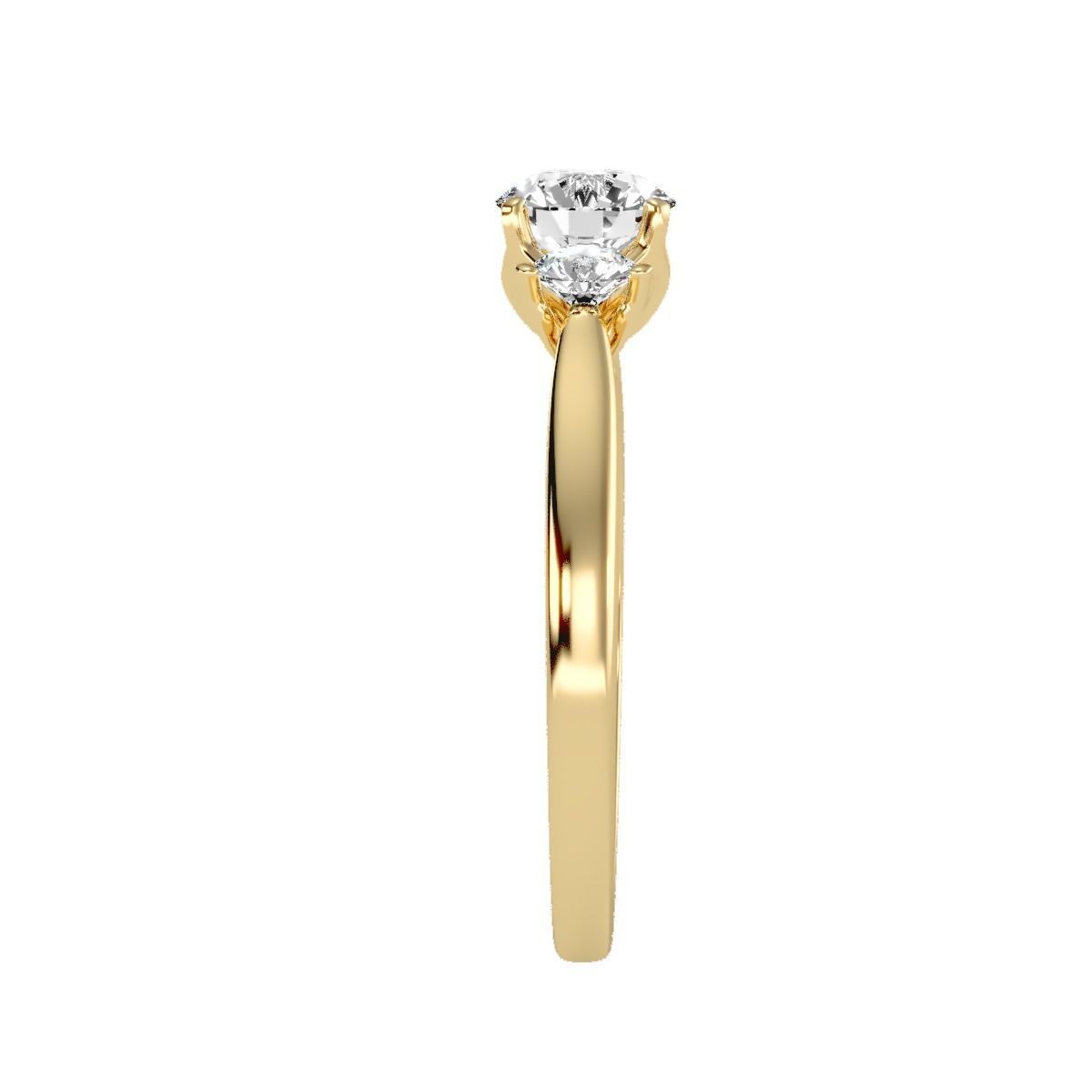solitaire wedding engagement women ring 3dm render detail 3D print model_10