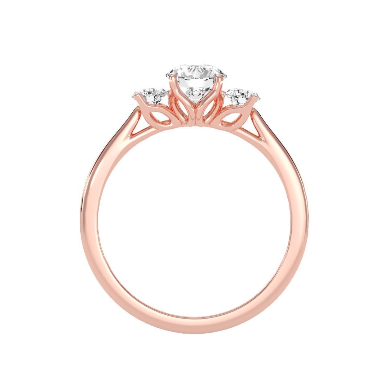 solitaire wedding engagement women ring 3dm render detail 3D print model_1