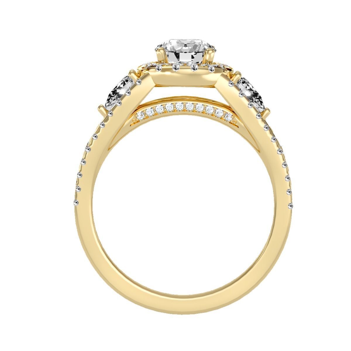 solitaire wedding engagement women ring 3dm render detail 3D print model_8
