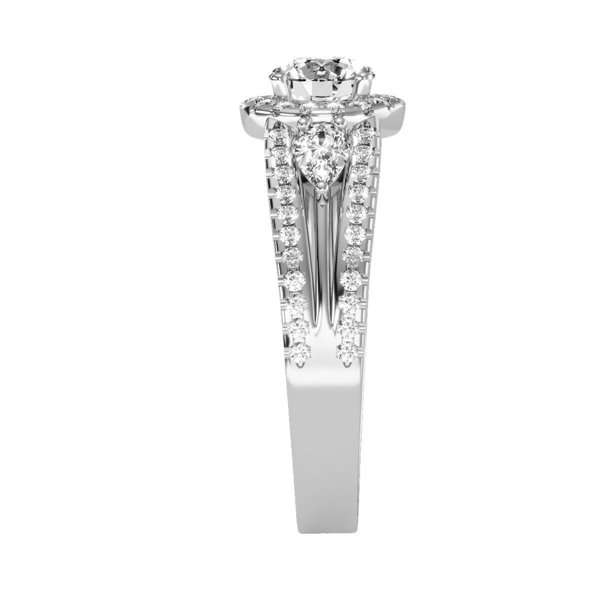 solitaire wedding engagement women ring 3dm render detail 3D print model_23