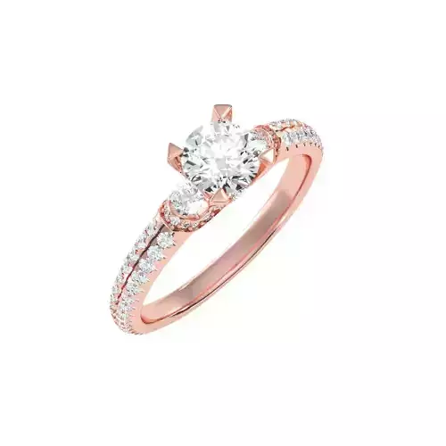 solitaire wedding engagement women ring 3dm render detail