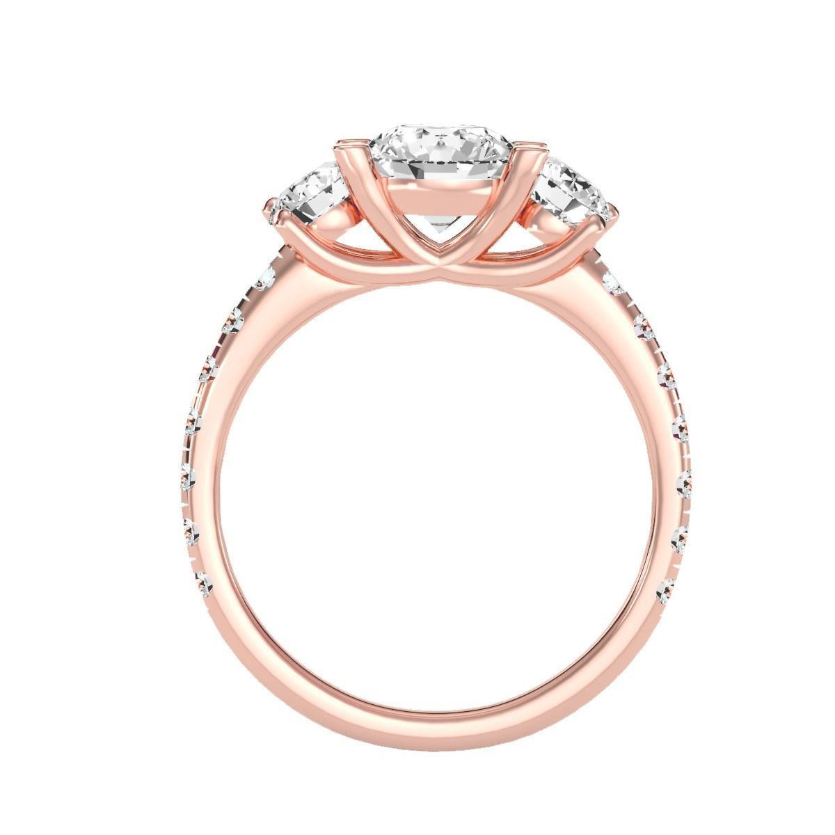 solitaire wedding engagement women ring 3dm render detail 3D print model_1