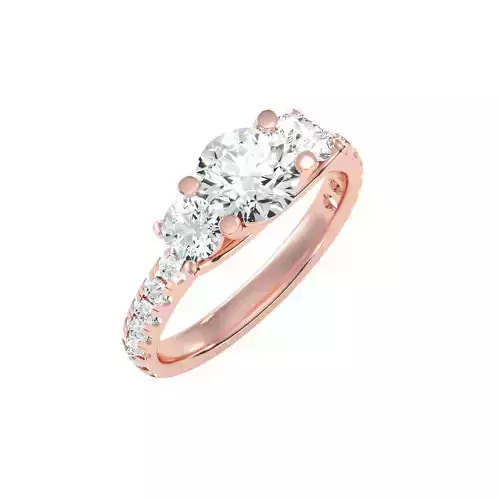 solitaire wedding engagement women ring 3dm render detail 3D print model