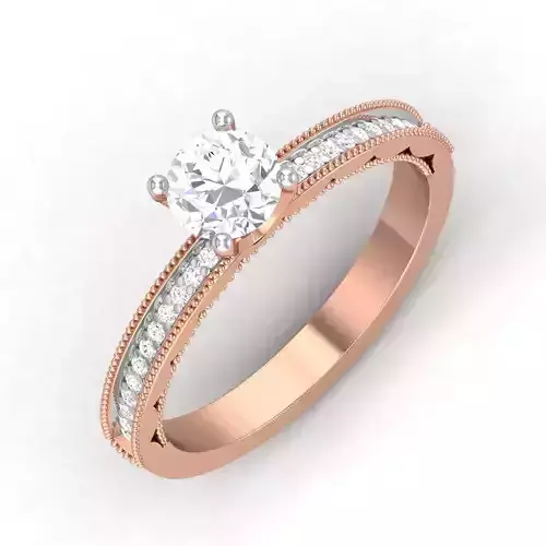 solitaire wedding engagement women ring 3dm render detail