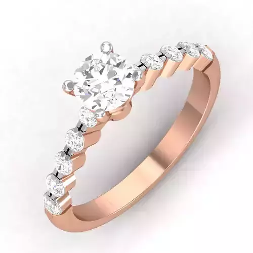 solitaire wedding engagement women ring 3dm render detail 