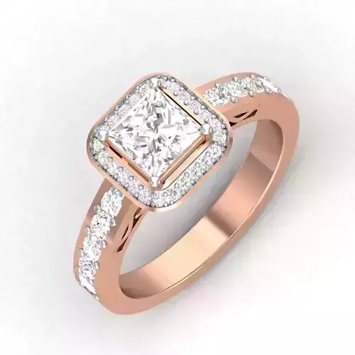 solitaire wedding engagement women ring 3dm render detail 3D print model