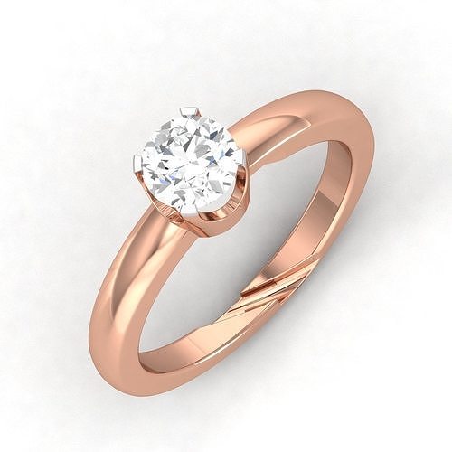 solitaire wedding engagement women ring 3dm render detail 3D print model