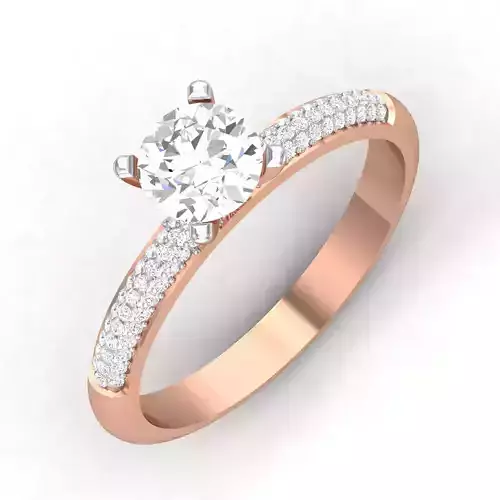 solitaire wedding engagement women ring 3dm render detail