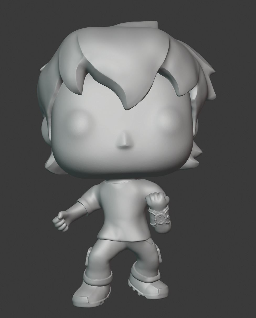 Ben 10 Funko Pop model and  Base and Box Artwork  3D print model_1