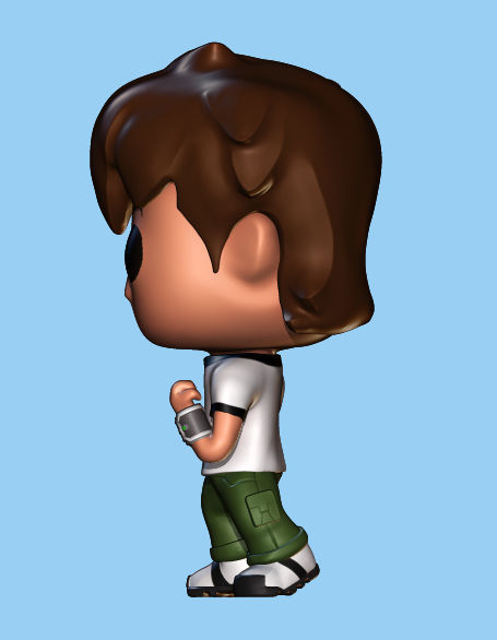 Ben 10 Funko Pop model and  Base and Box Artwork  3D print model_2