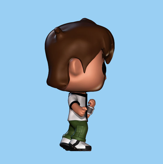 Ben 10 Funko Pop model and  Base and Box Artwork  3D print model_3
