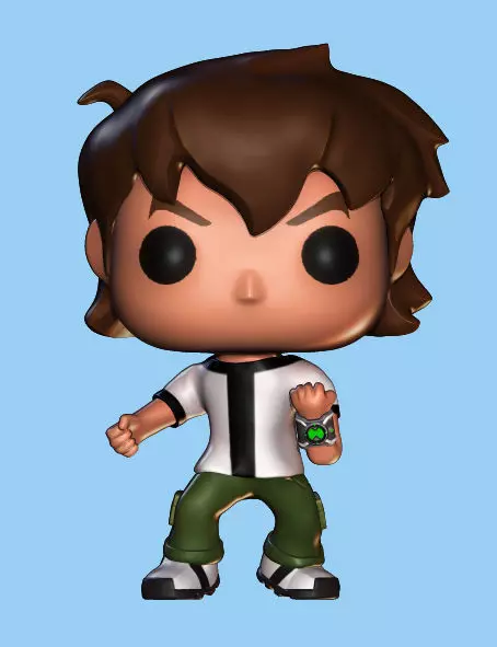 Ben 10 Funko Pop model and  Base and Box Artwork  3D print model_0