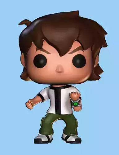 Ben 10 Funko Pop model and  Base and Box Artwork  3D print model