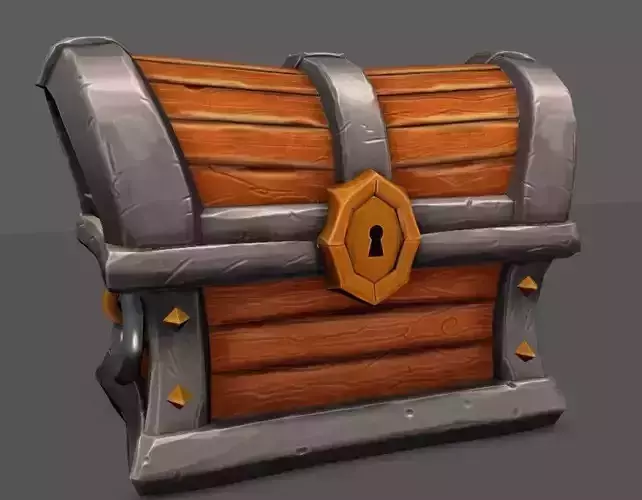Chest Stylized Game Asset Low-poly 3D model