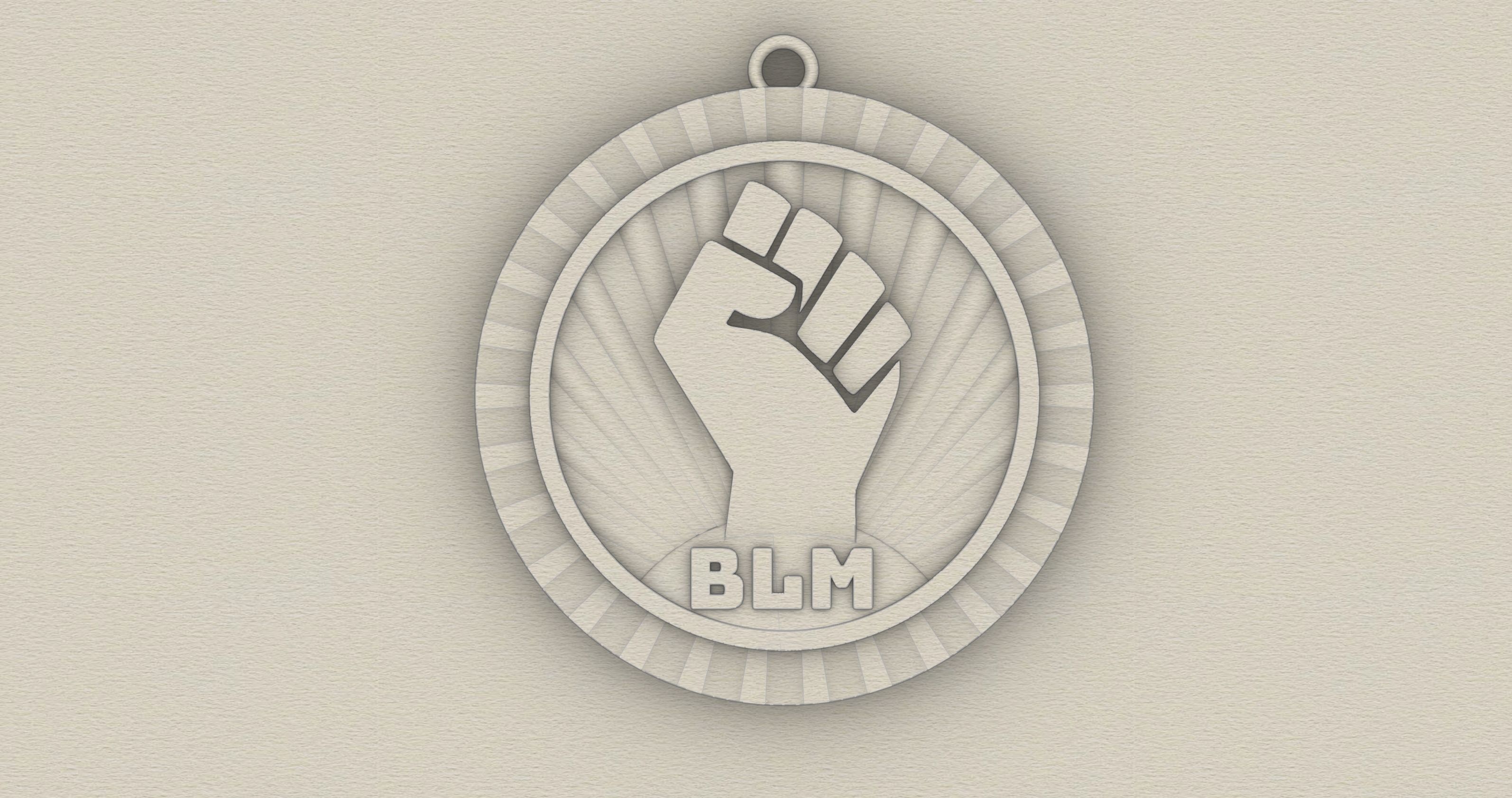 BLM pendant 3D print model_6