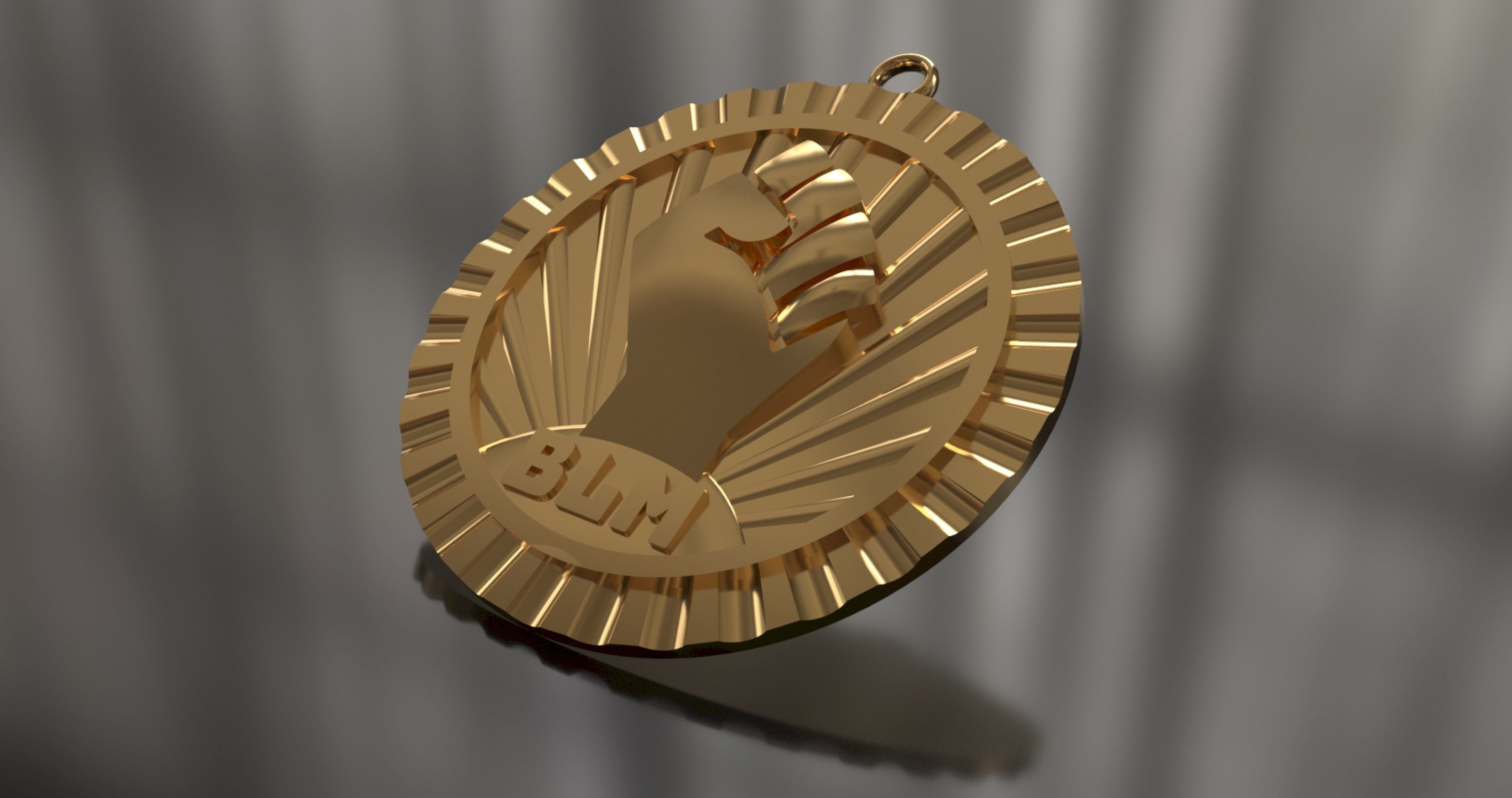 BLM pendant 3D print model_3