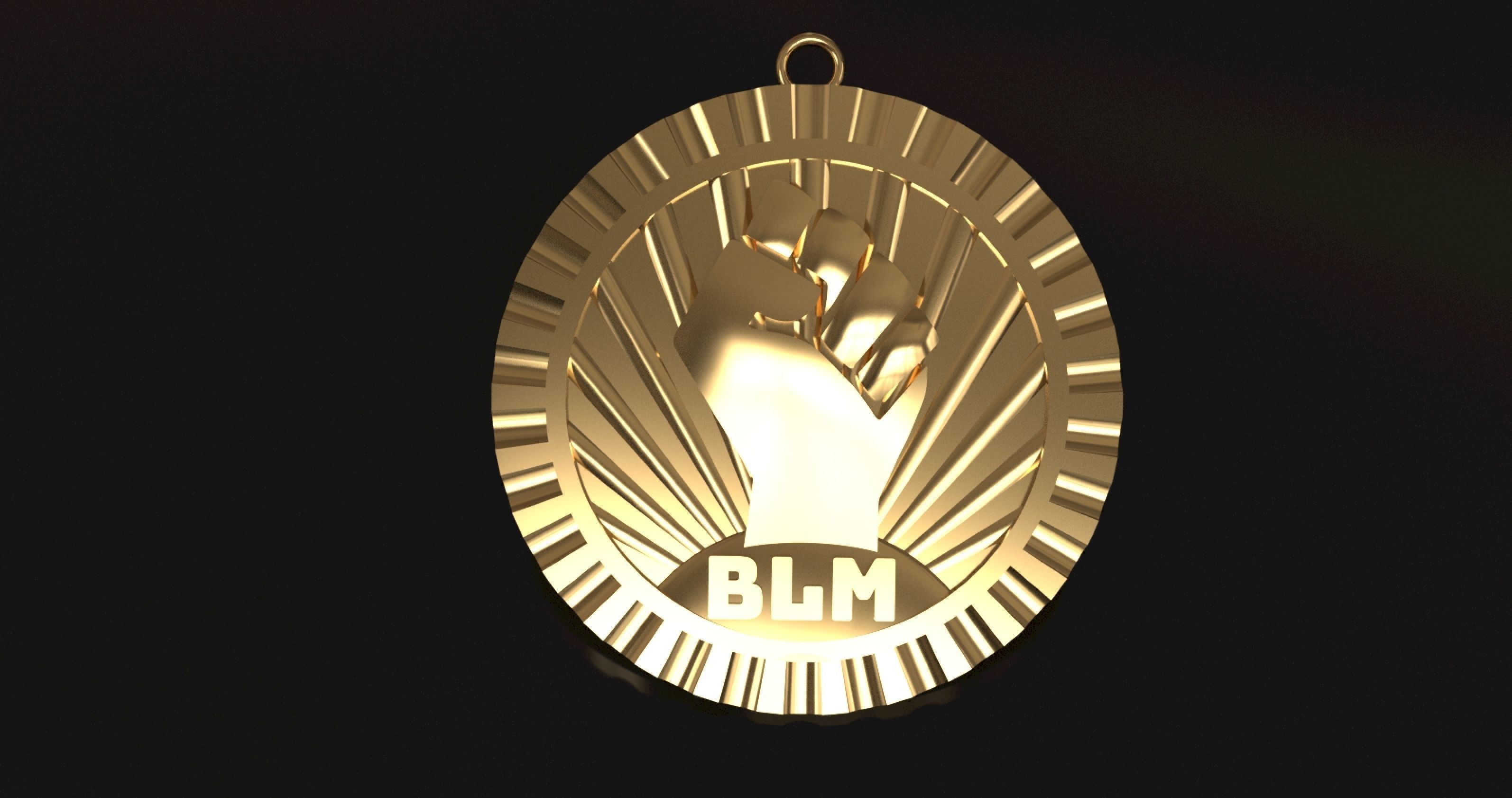 BLM pendant 3D print model_2