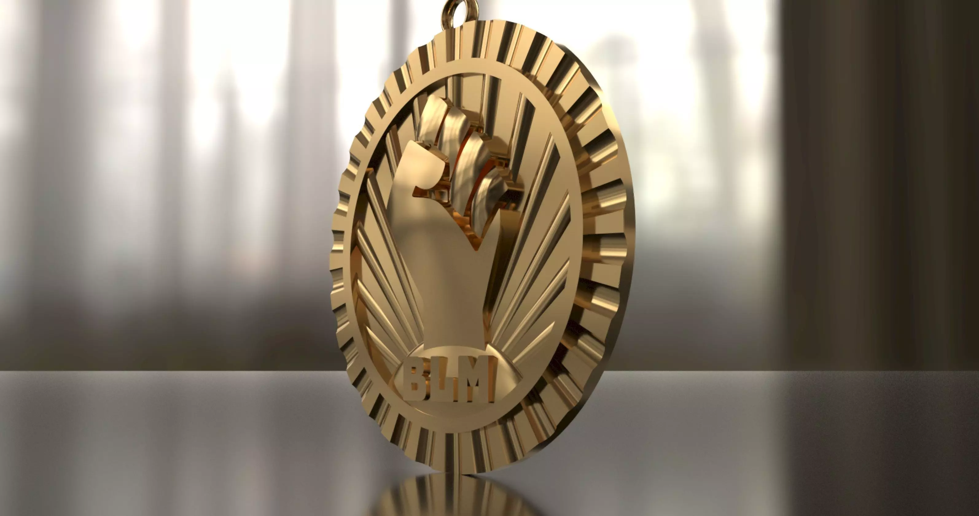 BLM pendant 3D print model_0