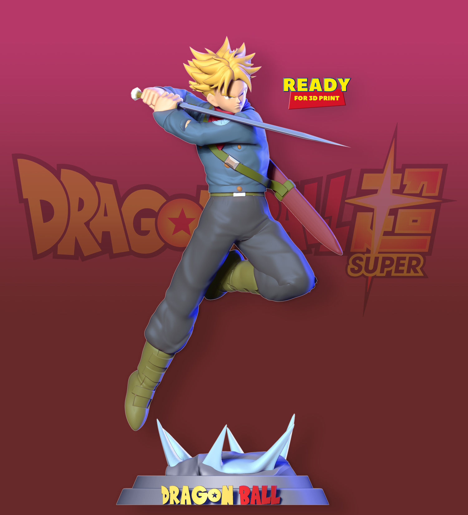 Future Trunks - Dragon Ball Fanart 3D print model_7