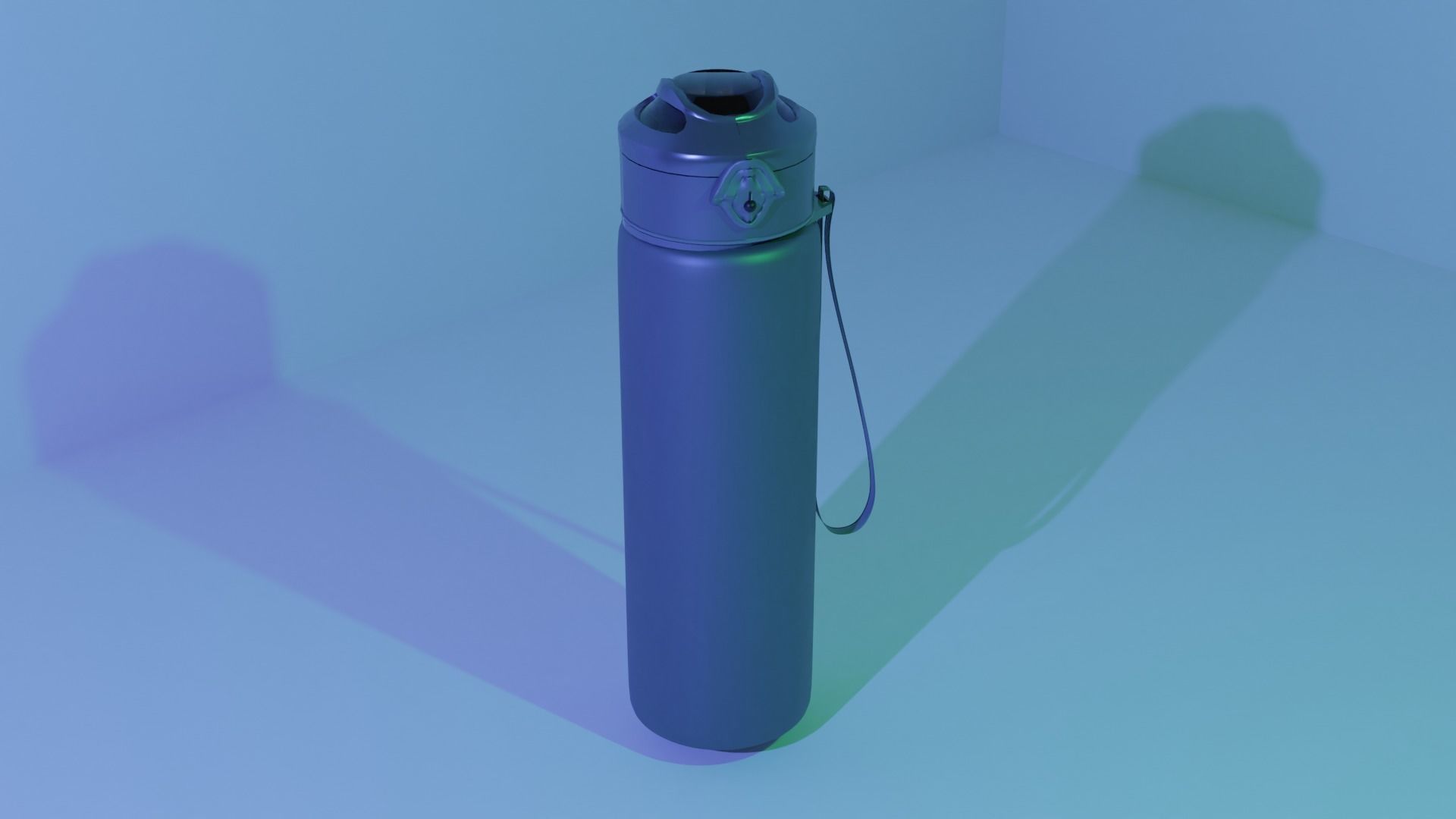 Simple bottle 3D model_1