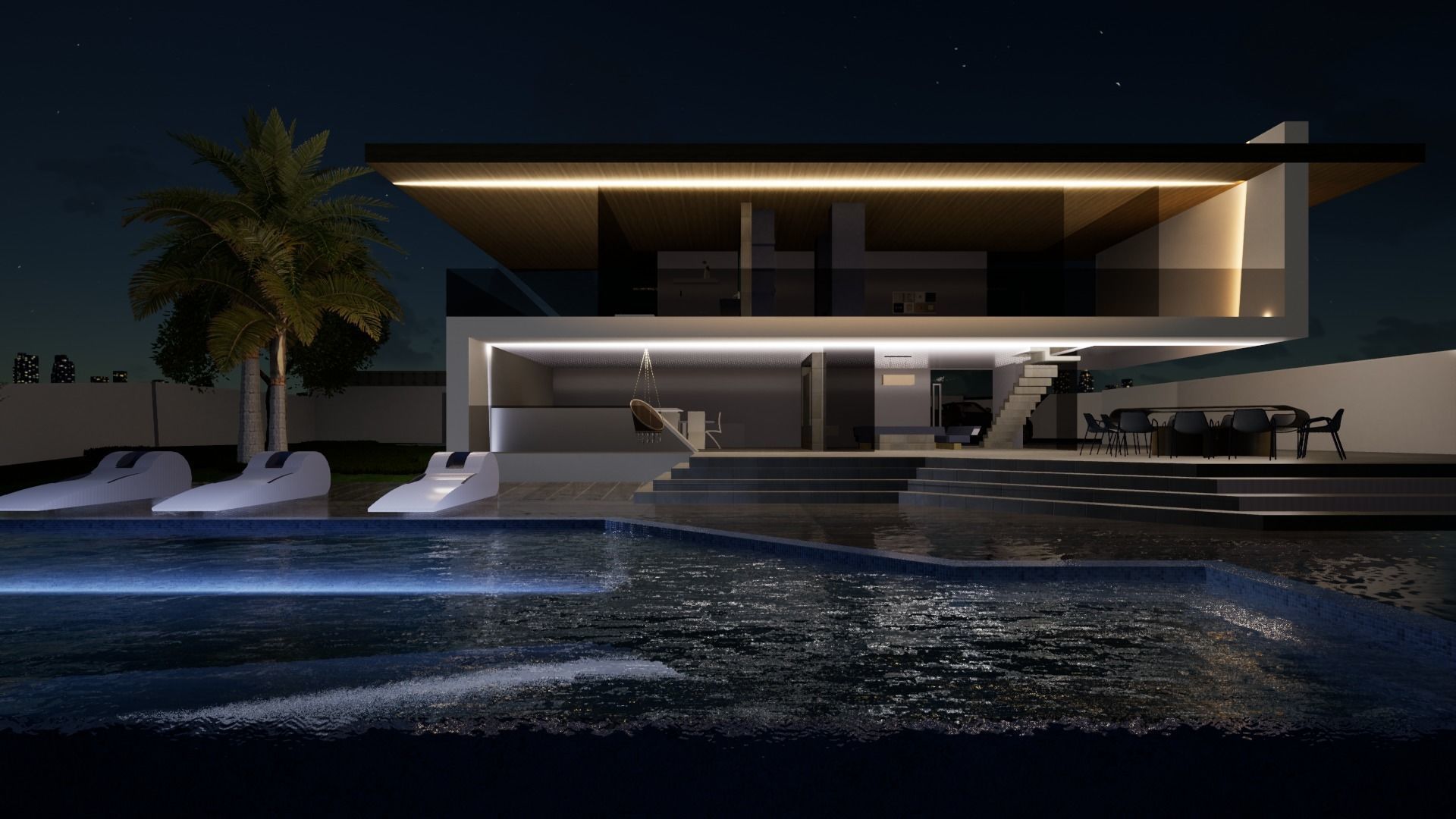 Modern chalet 3D model_14