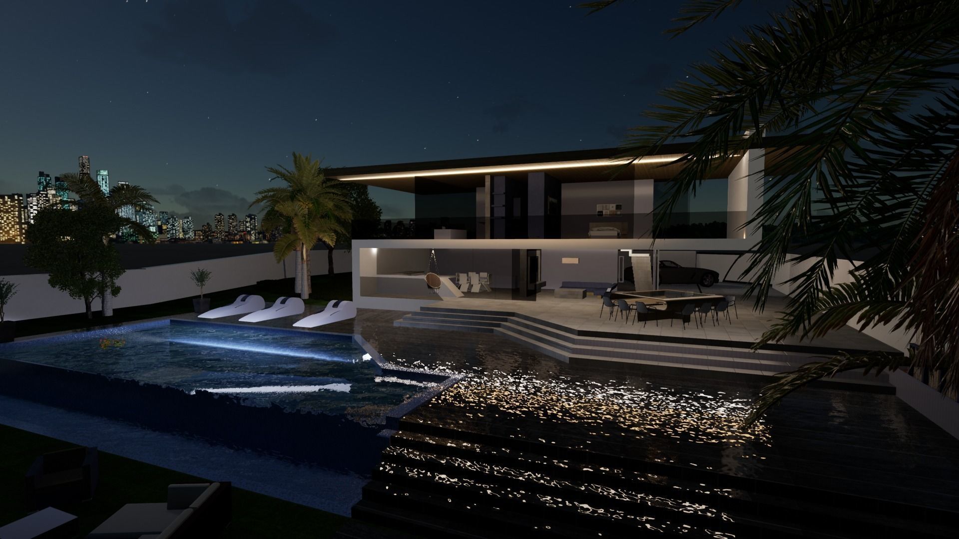 Modern chalet 3D model_10